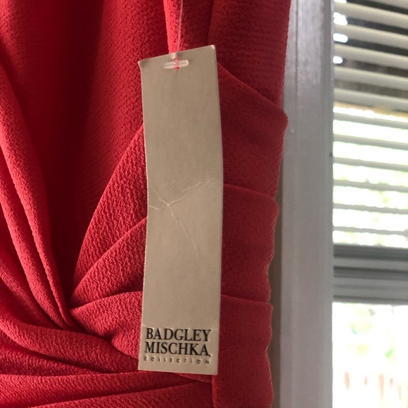 Badgley Mischka gown in Size 4. Coral color. - Picture 4 of 5